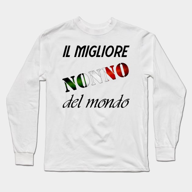 Il migliore nonno del mondo Long Sleeve T-Shirt by GNDesign